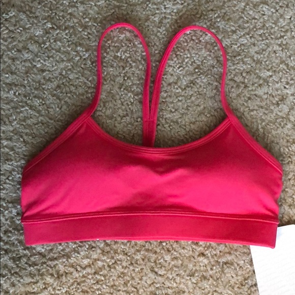 lululemon athletica Tops - Lululemon Coral Pink Flow Y Bra Sz 4